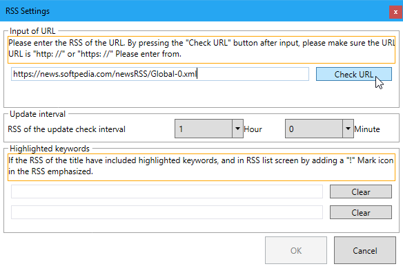SideBarType-RSSのRSS登録画面